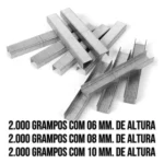 Grampos Para Grampeador Pneumático Mtx 2.000 Cada 6, 8 E 10