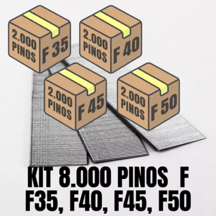 Kit pinos de pinador pneumático F35 F40 F45 F50 2.000 cada