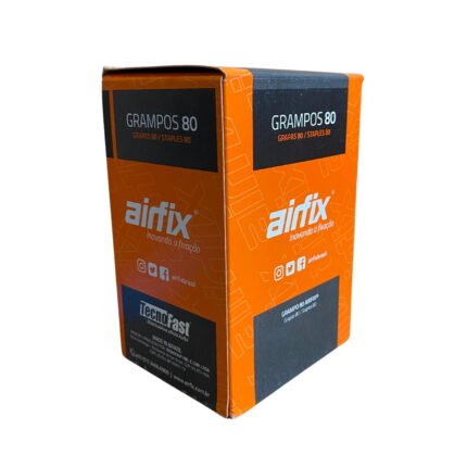 Grampo 80/16 Airfix galvanizado, caixa com 1.000 grampos para grampeador pneumático